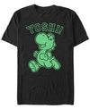 Nintendo Men's Super Mario Running Yoshi Short Sleeve T-shirt In Black