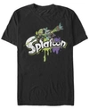 Nintendo Men's Splatoon Paint Logo Short Sleeve T-shirt In Black