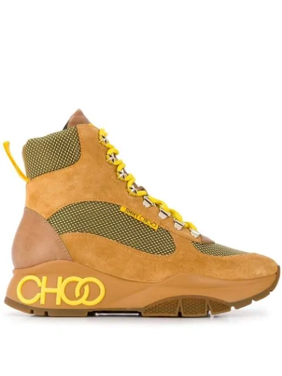 Jimmy Choo Inca Hiking Boots - 黄色 In Light Brown