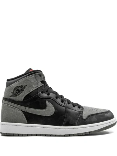Jordan Kids' Air  1 Retro High Prem “shadow Camo” Sneakers In Black/smoke Grey/white