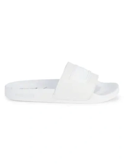 Roberto Cavalli Logo Crest Slides In White