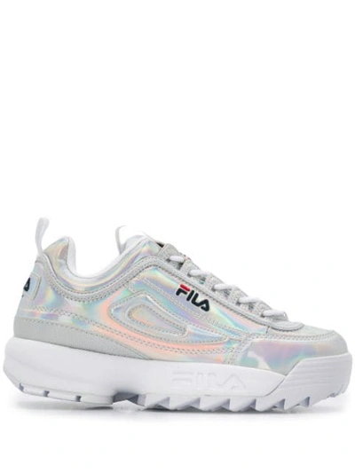 Fila Disruptor Ii Iridescent Trainers In Metallic