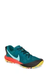 Nike Air Zoom Terra Kiger 5 Trail Running Shoe In Geode Teal/ Green/ Black