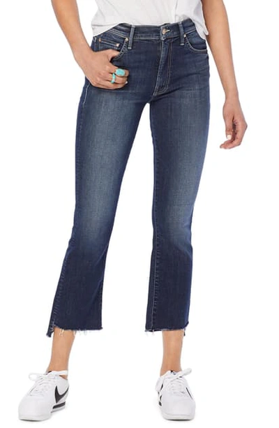 Mother The Insider Step Hem Crop Bootcut Jeans In Love On The Edge
