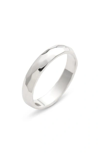 Anna Beck Hammered Stacking Ring In Silver