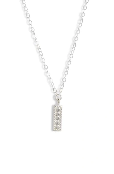 Anna Beck Mini Vertical Bar Charity Pendant Necklace In Silver