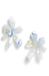 Lele Sadoughi Paper Lily Stud Earrings In Cherry Multi