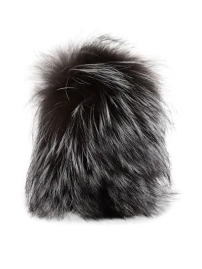 Wild And Woolly Fox Fur Phone Case In Silver