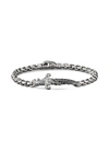 David Yurman Sterling Silver Waves Diamond Dagger Bracelet In Metallic