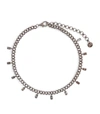 SHAY SHAY WHITE GOLD AND DIAMOND STICKS AND STONES BAGUETTE DROP LINK CHOKER,14868984