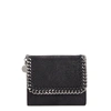 STELLA MCCARTNEY Falabella small black faux suede wallet