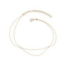KISMET BY MILKA KISMET BY MILKA 14CT ROSE GOLD AND DIAMOND TWO CHAINS ANKLET,3099731