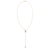 KISMET BY MILKA KISMET BY MILKA 14CT ROSE GOLD AND DIAMOND STRUCK STAR CHAIN MOON LARIAT NECKLACE,3146492