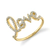 SYDNEY EVAN 14CT YELLOW GOLD AND DIAMOND LARGE LOVE RING,3100198