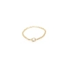 ZOË CHICCO 14CT YELLOW GOLD AND DIAMOND CHAIN RING