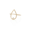 ZOË CHICCO 14CT YELLOW GOLD AND DIAMOND PEAR OPEN RING,3099725