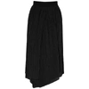 VINCE Black crinkle midi skirt