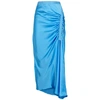 CHRISTOPHER ESBER Incline blue silk midi skirt