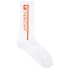 GIVENCHY White logo-intarsia cotton-blend socks