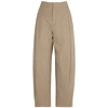 CHLOÉ Stone cropped stretch-wool trousers