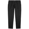 DOLCE & GABBANA Black logo-jacquard wool trousers