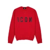 DSQUARED2 Red cotton-jersey sweatshirt