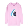 WILDFOX SPACE SHARK ROADTRIP PRINTED JERSEY SWEATSHIRT