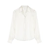 Frame 70s Contrast-stitch Silk Button-down Shirt