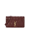 SAINT LAURENT ANGIE QUILTED LEATHER CROSS-BODY BAG,3097574
