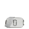 MARC JACOBS SNAPSHOT DTM SILVER LEATHER CROSS-BODY BAG,3560231