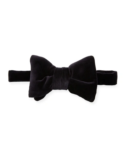 Tom Ford Liquid Velvet Bow Tie, Blue