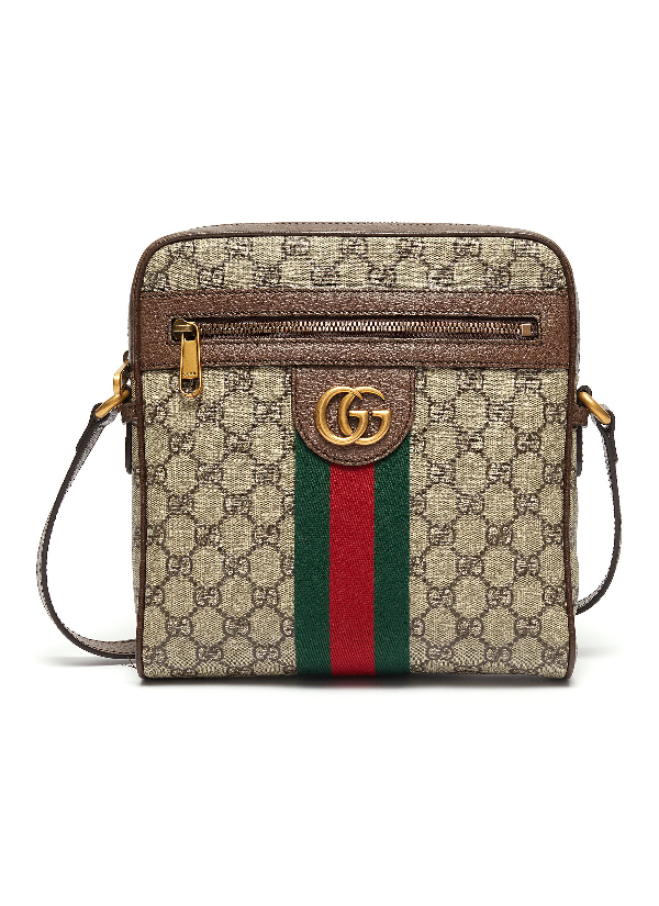 Gucci &#39;ophidia&#39; Web Stripe Gg Supreme Canvas Small Messenger Bag | ModeSens