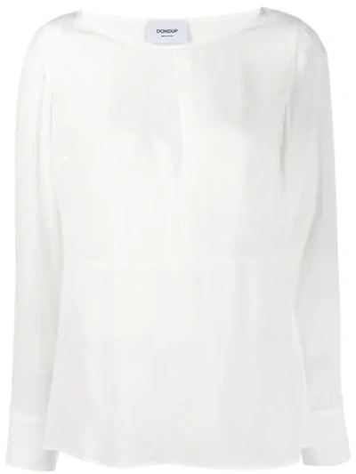 Dondup Keyhole Blouse In White