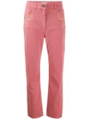 ETRO EMBROIDERED CROPPED JEANS