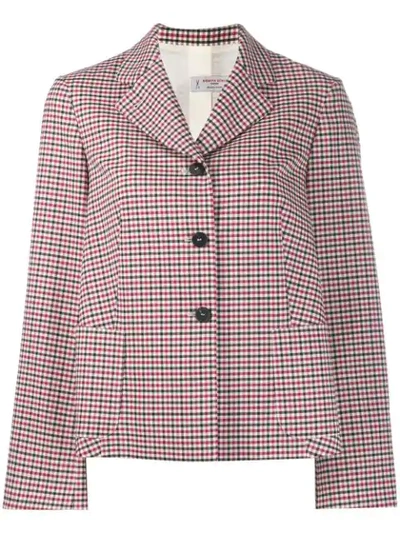 Alberto Biani Check Single-breasted Jacket In Red