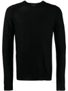 Roberto Collina Cotton Sweater In Black In Black
