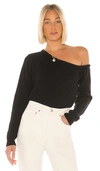 SUPERDOWN RAVIE ONE SHOULDER SWEATER,SPDW-WK62