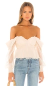 House Of Harlow 1960 X Revolve Burna Blouse In Cream
