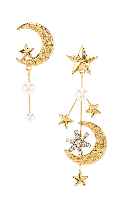 Jennifer Behr Callisto Earring In Crystal Antique Gold
