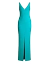 LIKELY WOMEN'S NICOLETTA V-NECK SLIT GOWN,0400010778365