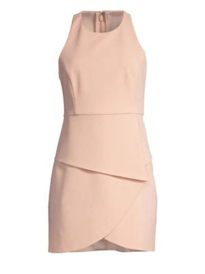 Bcbgmaxazria Asymmetric Mini Dress In Bare Pink | ModeSens