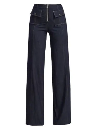 Cinq À Sept Azure High-rise Wide-leg Jeans In Indigo