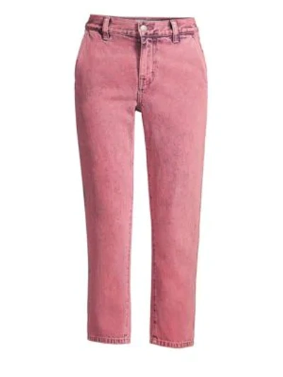 Current Elliott The Confidant Cropped Jeans In Acid Pink
