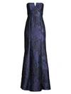 AIDAN MATTOX Strapless Mermaid Gown