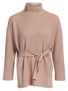 AGNONA Open Weave Belted Knit Cashmere Sweater