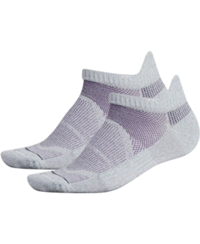 Adidas Originals Adidas 2-pk. Superlite Prime Mesh Iii Tabbed No-show Women's Socks In Grey - Clear Grey Marl/ Clear Grey/ Legend Purple/ Acti