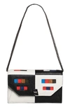 AKRIS ANOUK COLORBLOCK LEATHER SHOULDER BAG - WHITE,1950RS910