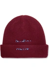 ACNE STUDIOS KREED SPORTY EMBROIDERED WOOL-BLEND BEANIE