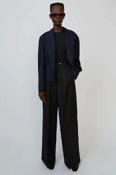 Acne Studios Double Pleated Trousers Black