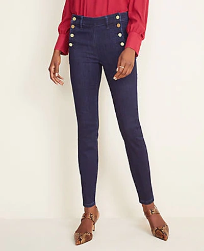 Ann Taylor Admiral Performance Stretch Skinny Jeans In Classic Rinse Wash In Blue